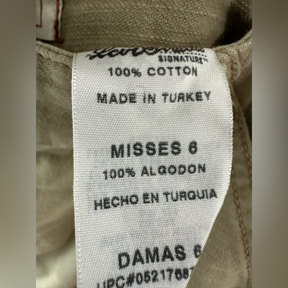 Women’s Levi Straus Khaki Cargo Midi 90’s Skirt Size 6 Front Slit Boho - Picture 4 of 5